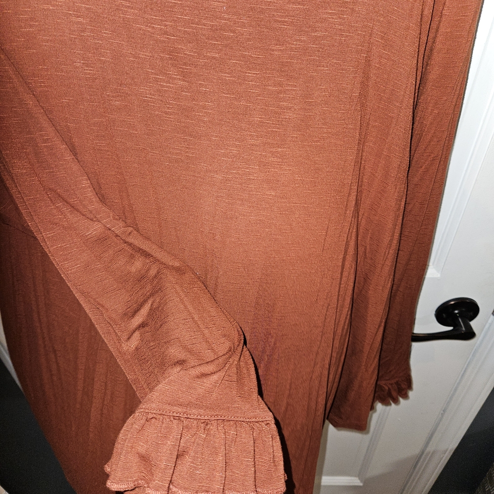 Maurices Rust Long Sleeve Top